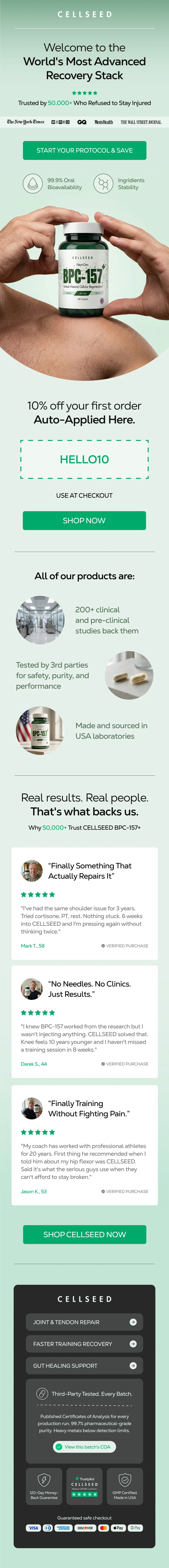 Email campaign example